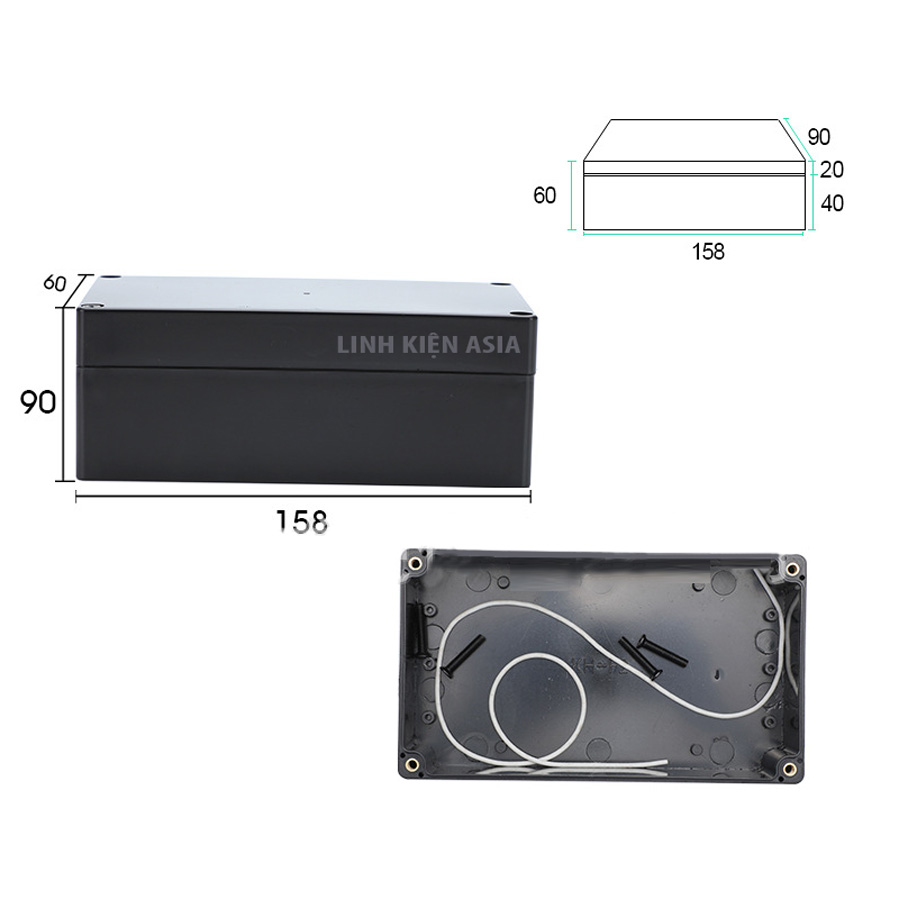 Hộp nhựa có ron chống nước chế loa bluetooth - nhựa ABS siêu bền