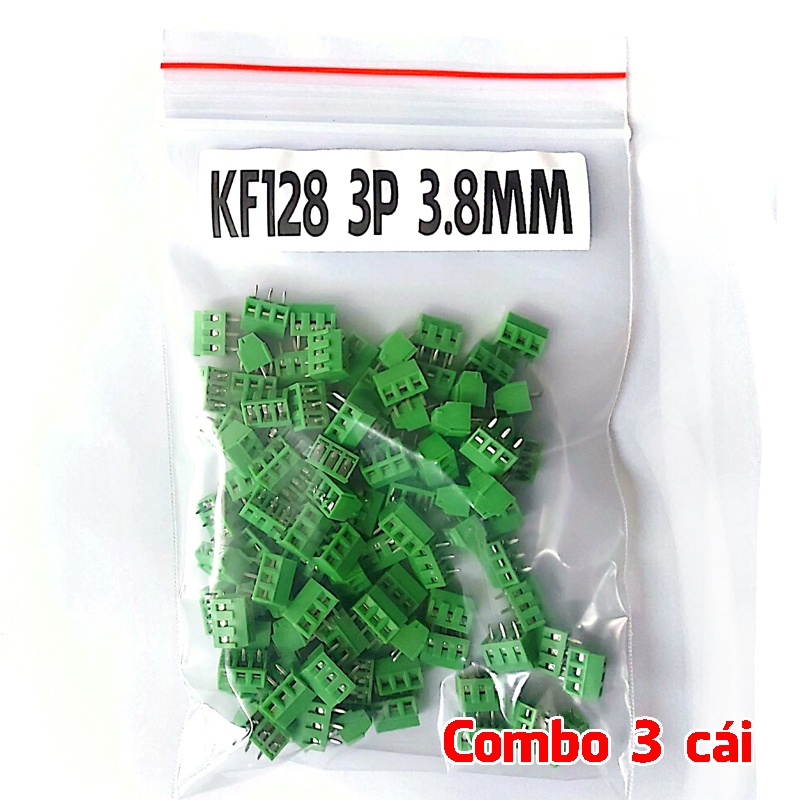 Combo 3 giắc nối dây nguồn domino KF126 KF128 KF301 vặn vít cố định