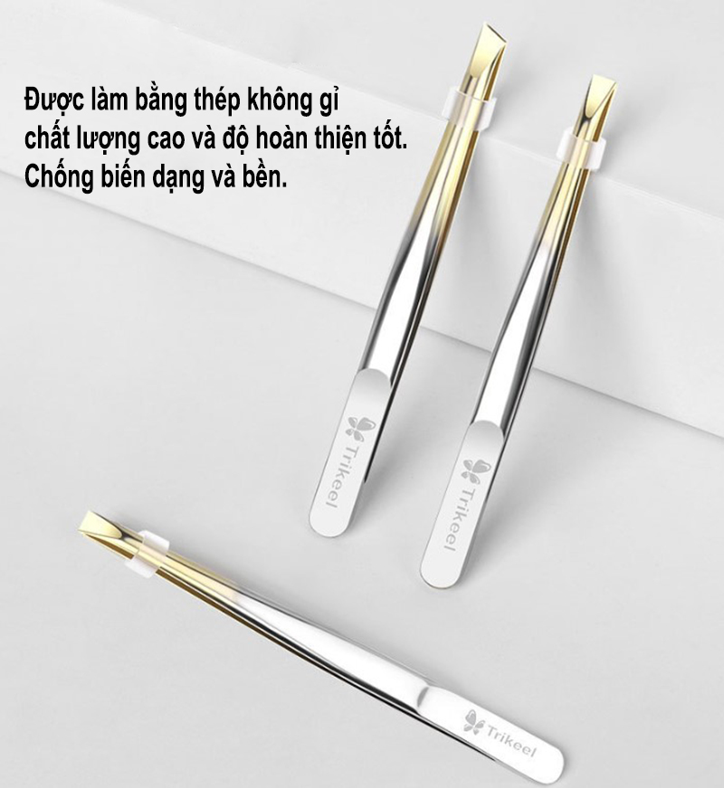 Nhíp inox 304 kẹp lông mày chất lượng cao chống đứt khi kẹp tóc