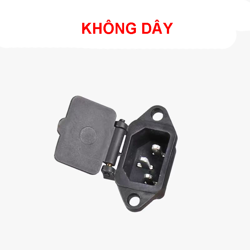 Ổ cắm điện có nắp AC-04, ổ cắm ba chấu ba lõi lớn có tai, bằng đồng 10A 250V