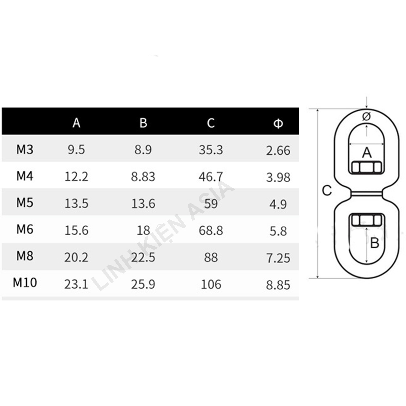 Móc xoay inox đa năng hình số 8, móc treo chống rối xoay 360 độ