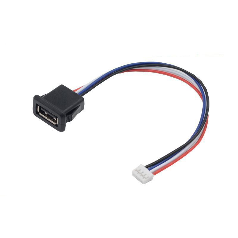 Giắc cái USB2.0 kết nối nguồn có dây và chân PH2.0