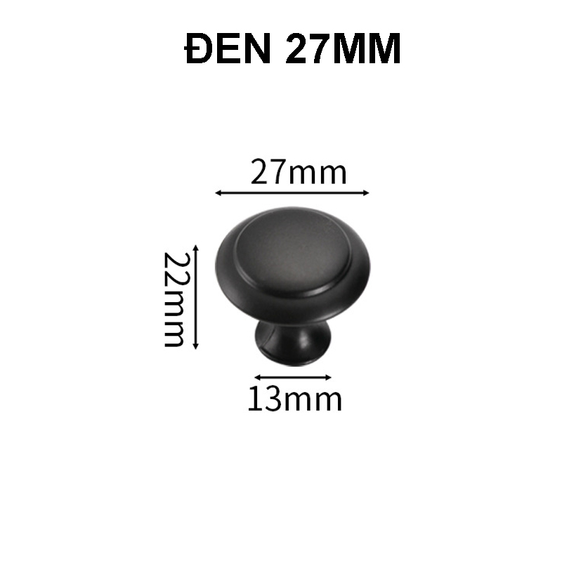 Tay nắm tủ tròn phi 27mm thép không gỉ, núm kéo hộc tủ xi mạ sáng bóng