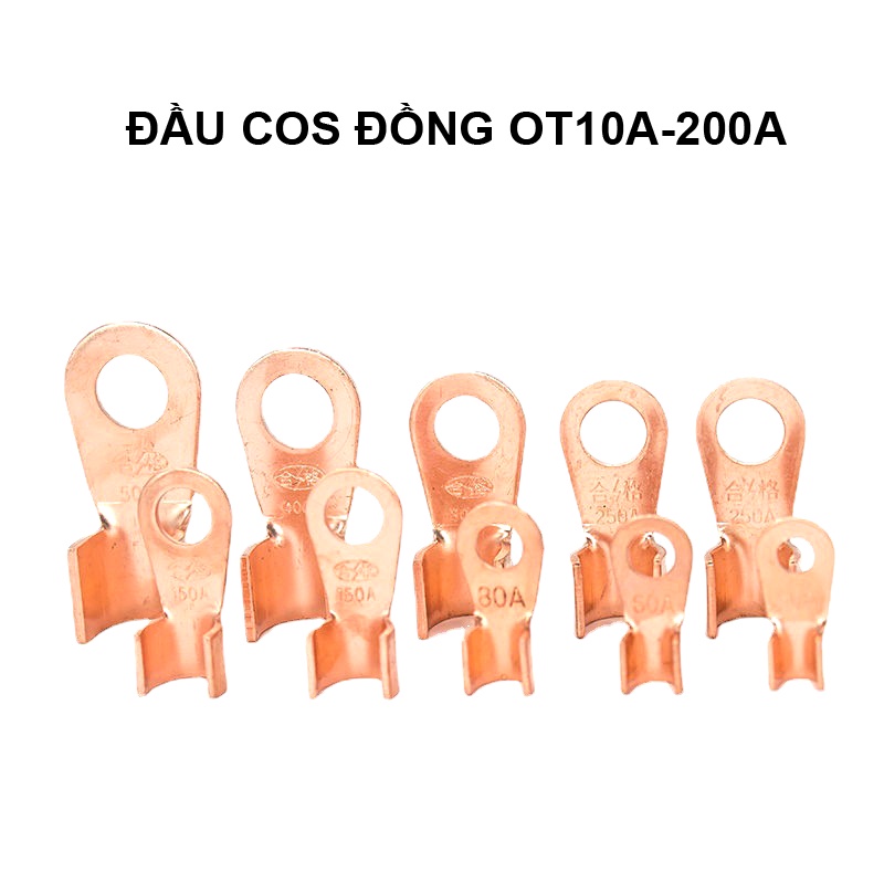 Combo 5/10 Đầu COS Đồng OT nối dây cỡ nhỏ cỡ lớn đủ Ampe