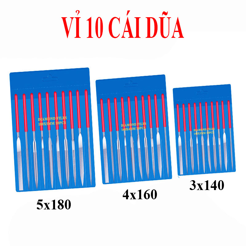 Vỉ 10 dũa – trợ thủ đắc lực cho anh em DIY, thợ kỹ thuật, handmade, sửa chữa chi tiết nhỏ