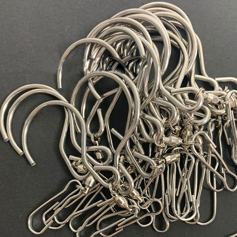 Combo 10 móc treo chuông gió thép không gỉ tự xoay, móc treo trang trí ngoài trời