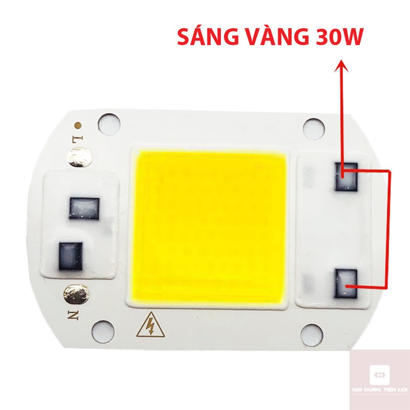 Chip led COB 30W-50W gắn đèn pha điện áp 220V