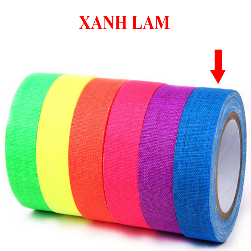 Băng keo UV huỳnh quang rộng 15mm dài 5m trang trí phòng, sân khấu