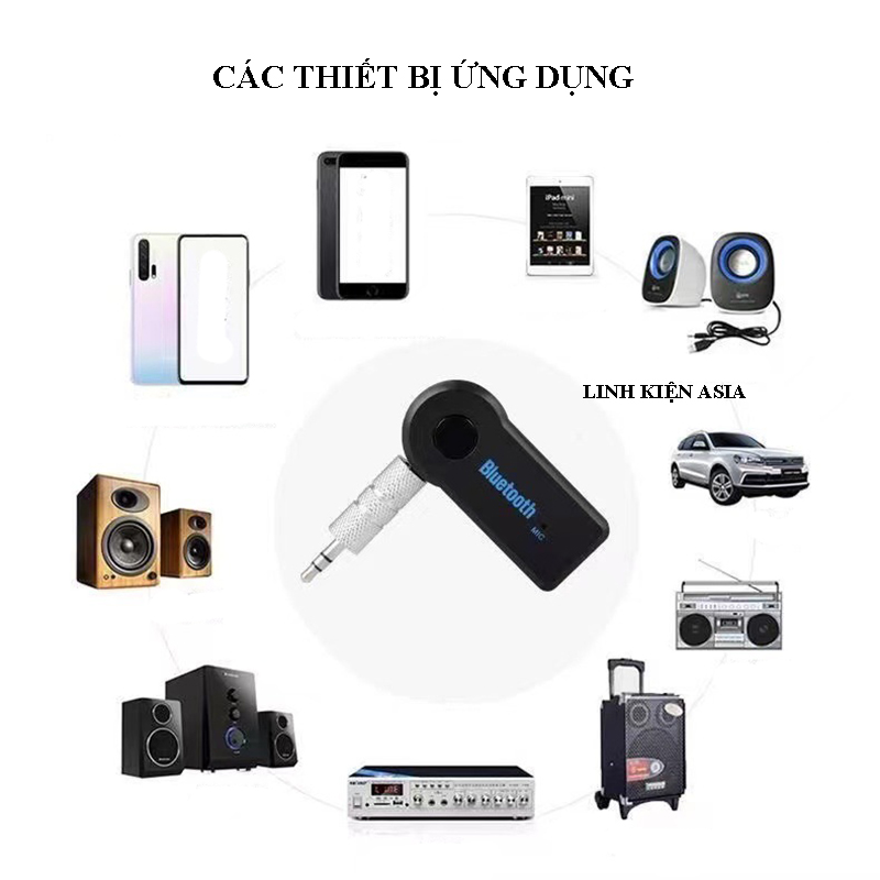 Bộ thu bluetooth 5.0 kết nối 3.5 ly, bộ chuyển đổi âm thanh loa thường thành bluetooth