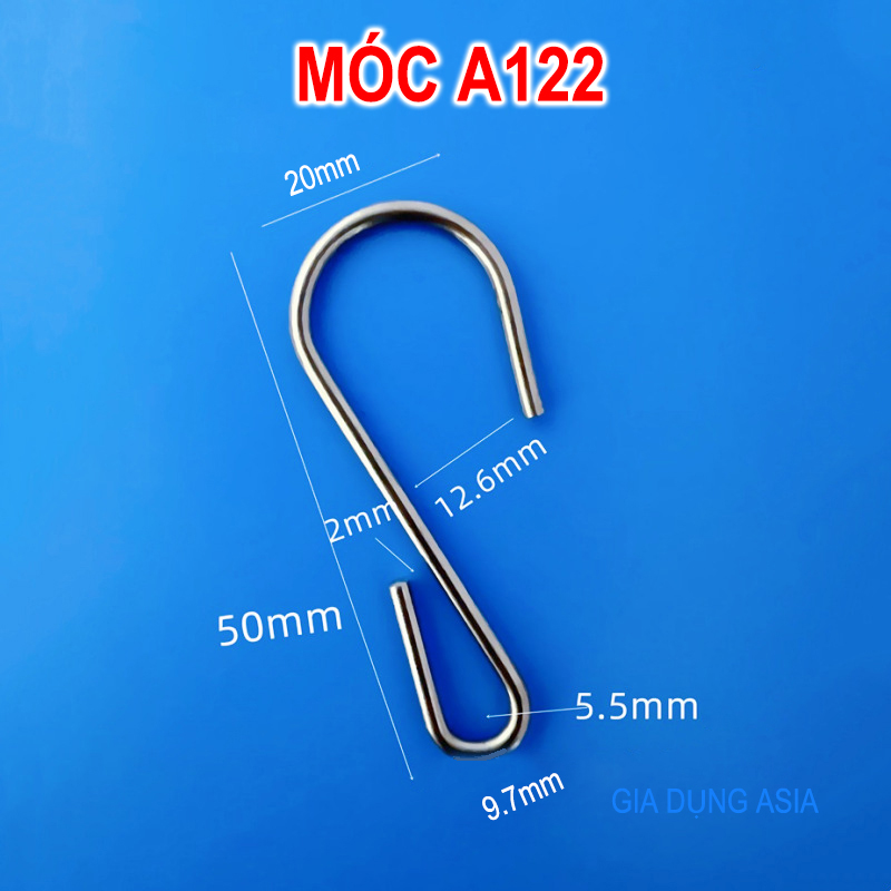 Combo 10 móc treo thép không gỉ (inox), móc treo trang trí trong nhà