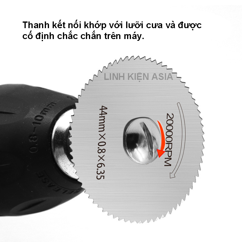 Bộ 6 thiết bị cưa Lưỡi Cưa Tròn bằng thép tốc độ cao cắt gỗ cắt nhựa