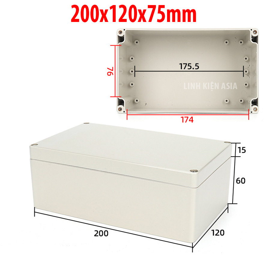 Hộp nhựa có ron chống nước chế loa bluetooth - nhựa ABS siêu bền