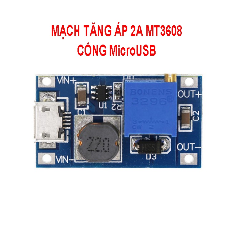 Bo mạch tăng áp 2A DC-DC MT3608