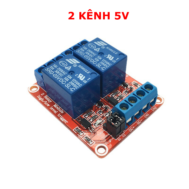 Module Relay 1/2/4 Kênh 5V /12V/24V có opto cách ly - Kích HIGH/LOW