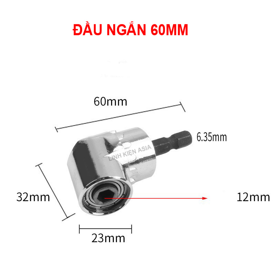 Đầu nối lục giác đổi huớng mũi Khoan Bắt Vít 105 độ