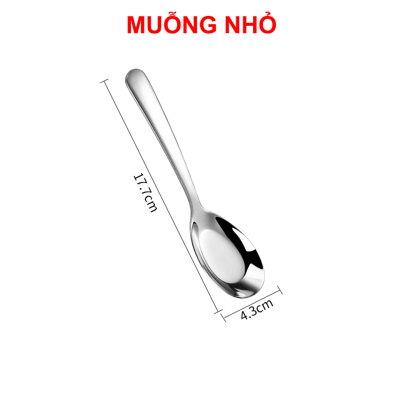 Muỗng inox khắc lazer chữ PHÚC chất lượng Stailess Steel