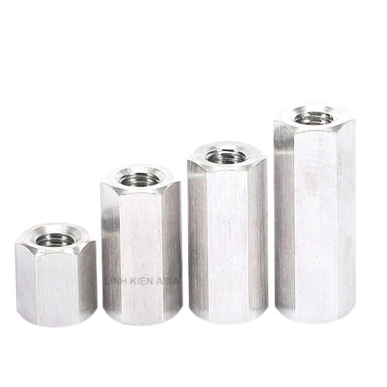 Khớp NỐI LỤC GIÁC nối ren trong inox 304 gia công chính xác