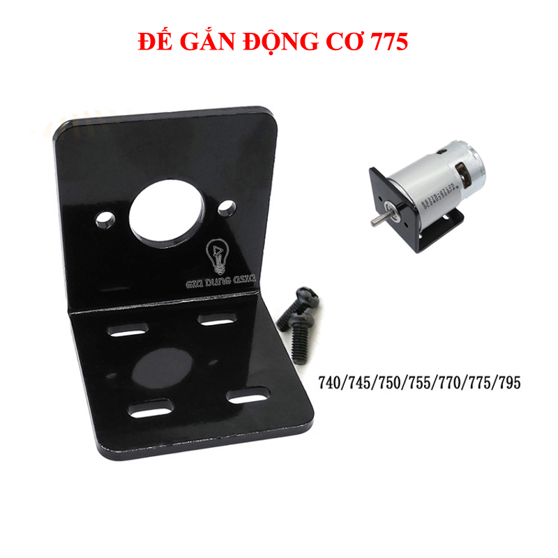 Động cơ 775 mạnh mẽ trục tròn có bạc đạn và quạt tản nhiệt - điện áp DC 12-30V