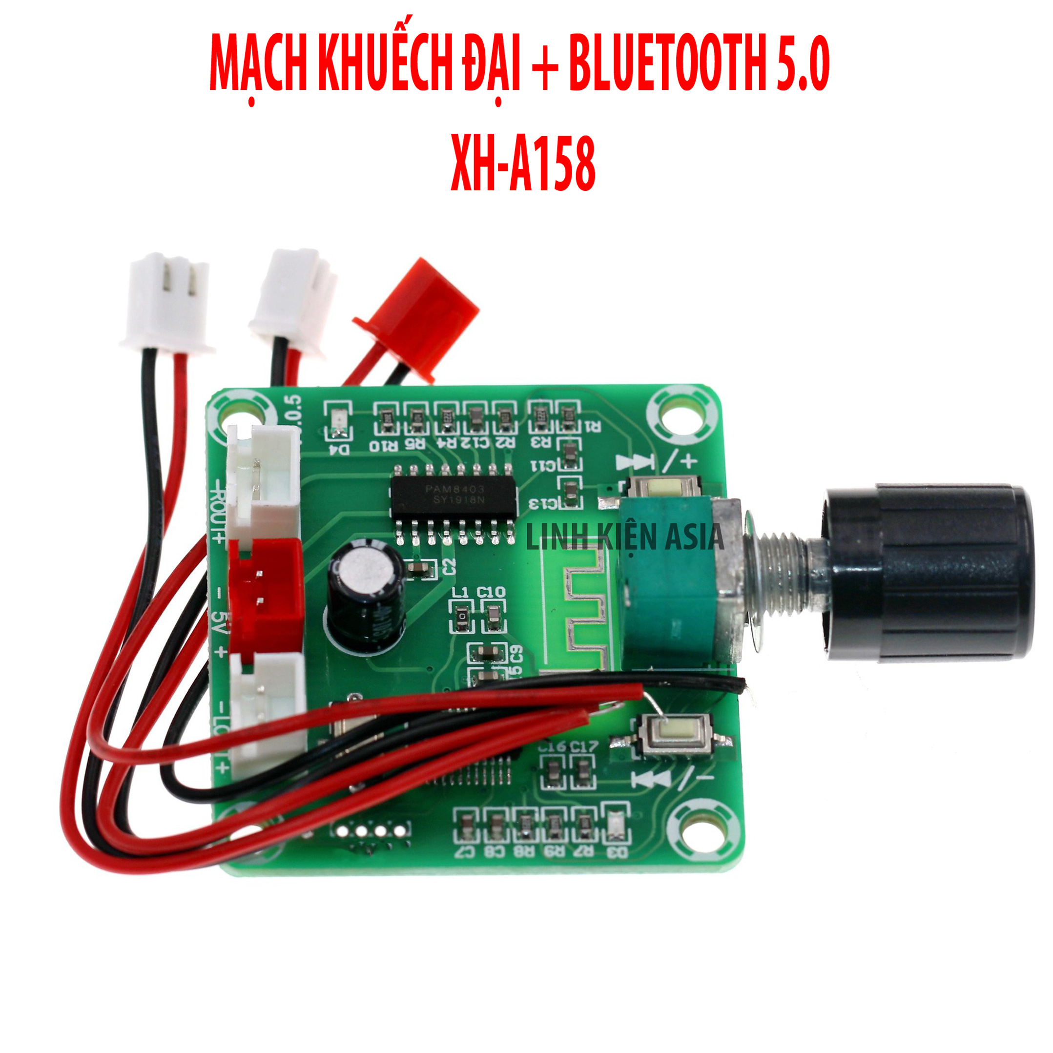 Mạch khuếch đại có bluetooth XH-A158 (5W x 2 kênh)