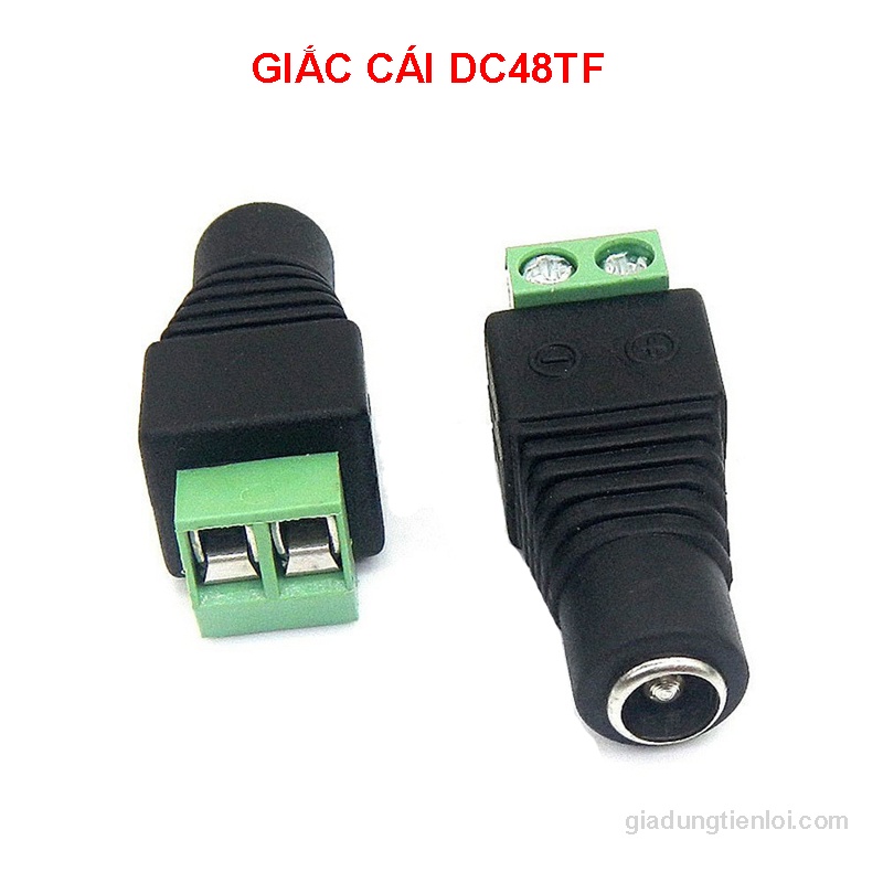 Giắc cắm nguồn DC không hàn DC48TF nối dây bằng tua vít