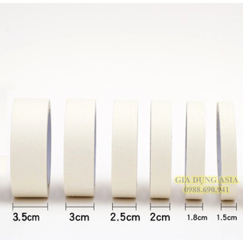 Băng keo giấy - băng dính giấy ghi chú, cố định, dán viền tranh vẽ