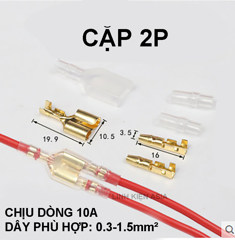 Hộp 20 cặp/ 30 cặp/ 40 cặp giắc cắm đầu đạn có vỏ bọc cao su bảo vệ