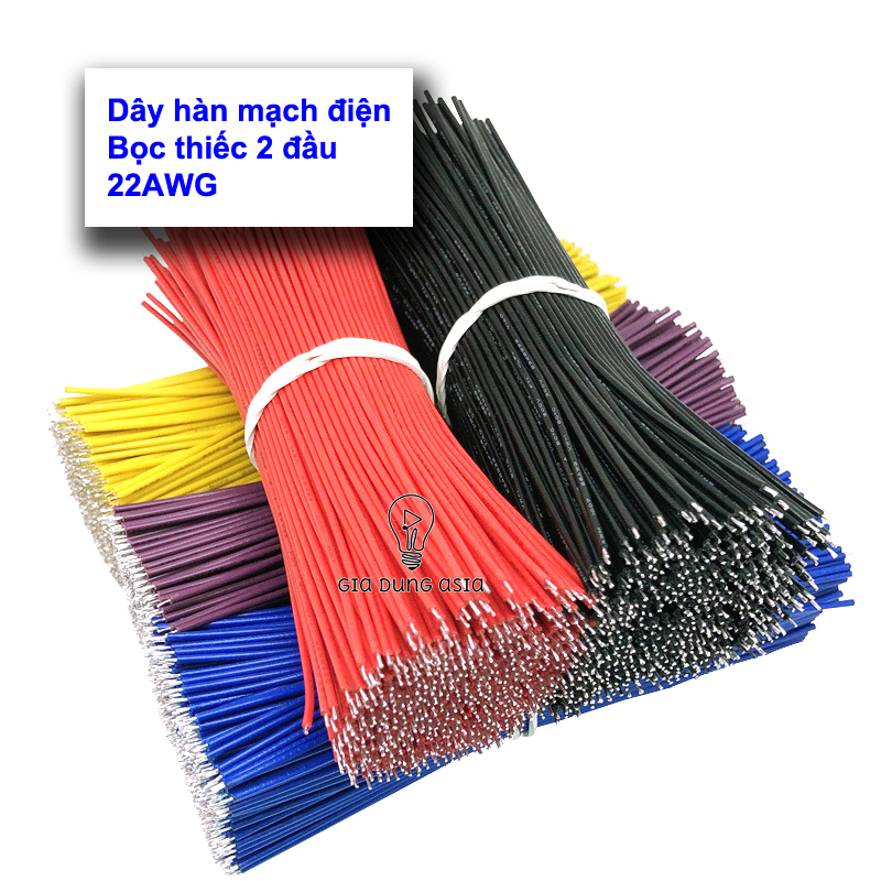 Combo 10 dây 22AWG kết nối mạch điện tử 20cm tráng thiếc 2 đầu