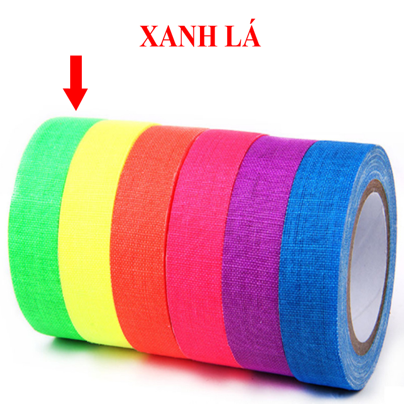 Băng keo UV huỳnh quang rộng 15mm dài 5m trang trí phòng, sân khấu