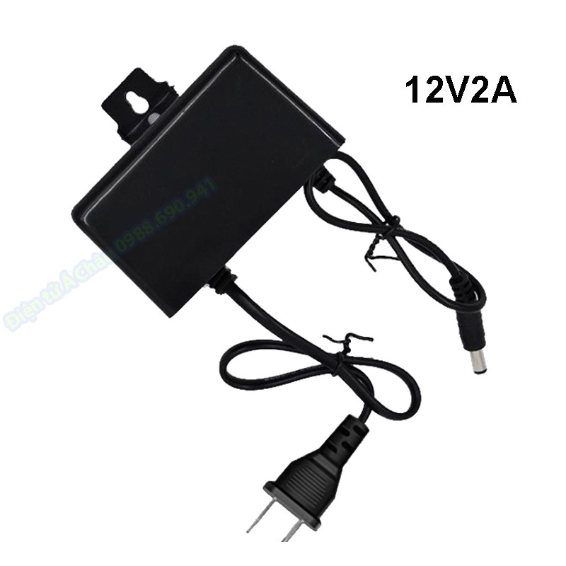 Nguồn 12V 2A có móc treo, adapter đèn led, camera