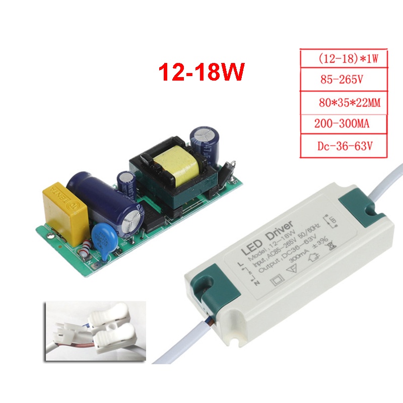 Nguồn tăng phô đèn led 3W đến 18W (Led Driver) đèn chiếu sáng âm trần