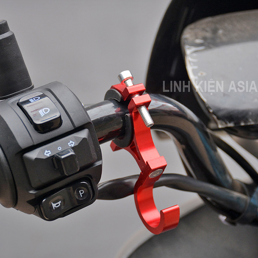 Móc nhôm CNC treo ghi đông xe đạp xe máy có đệm chắc chắn