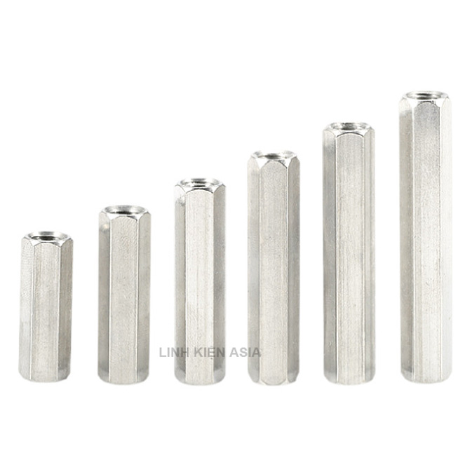 Khớp NỐI LỤC GIÁC nối ren trong inox 304 gia công chính xác