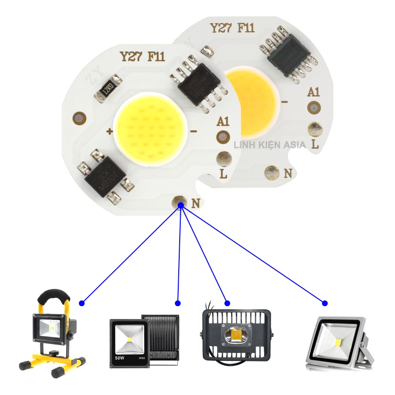 Chip led COB điện trực tiếp 220V nhiều màu sắc trang trí ánh sáng sân khấu