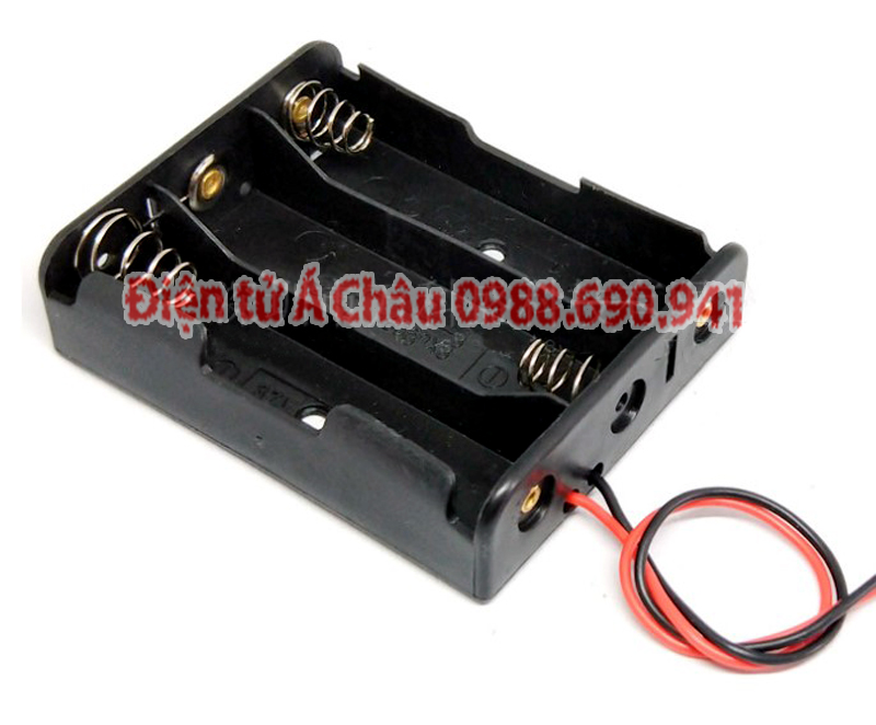 Đế gắn pin 18650 Nối Tiếp - khay đựng pin nối tiếp có dây Đế lò xo gắn pin 1/2/3/4 cell li-ion