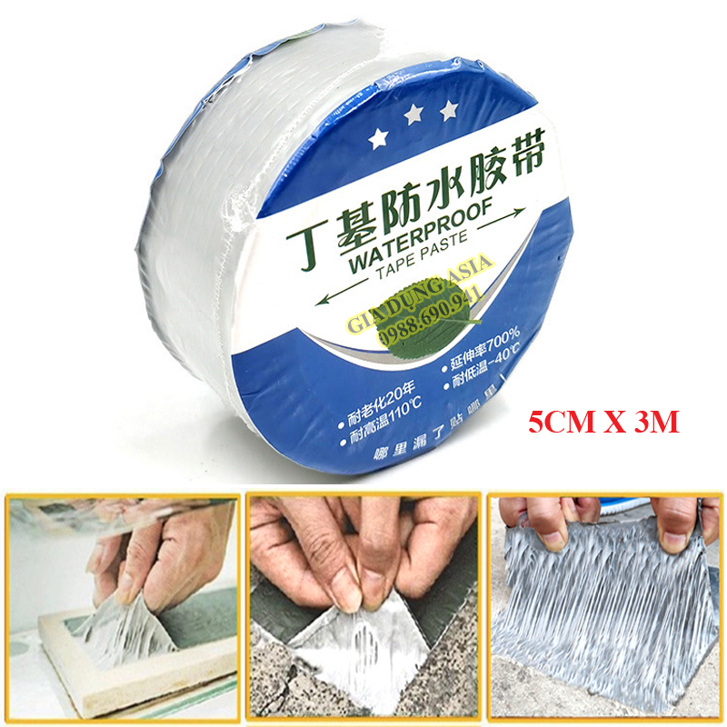 Băng Dính LÁ NHÔM Butyl Chống Rò Rỉ, Chống Thấm