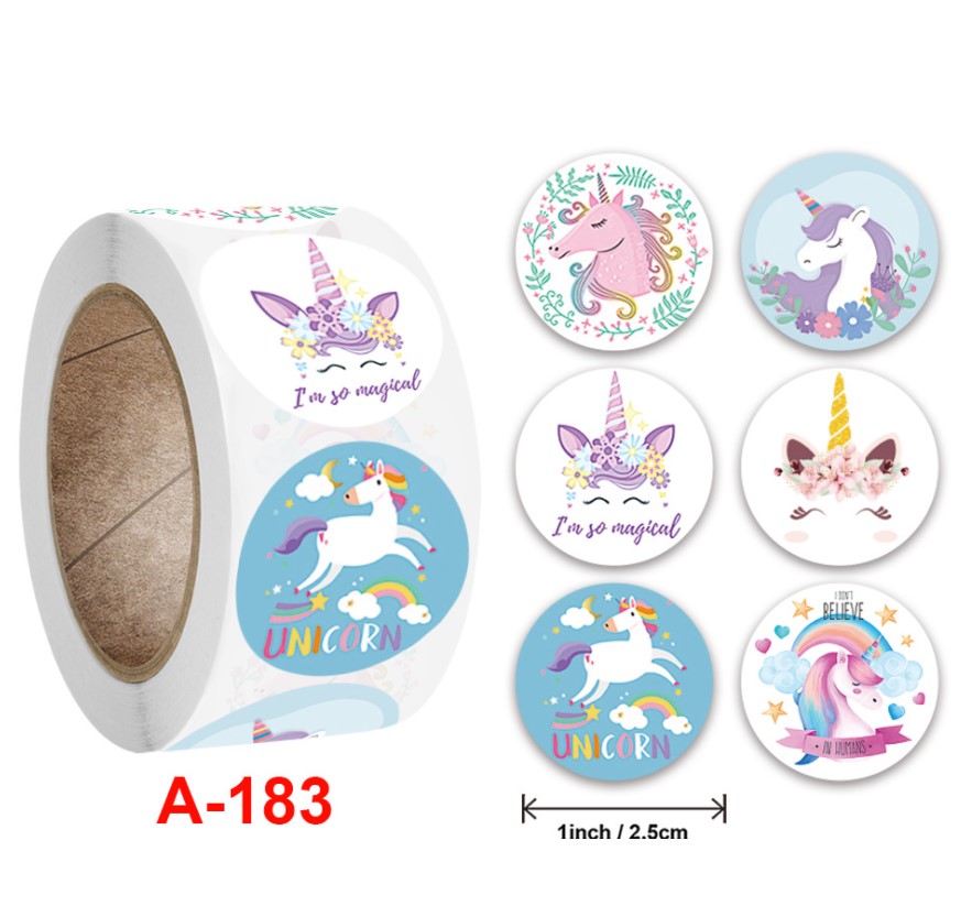 Cuộn 500 tem decal logo thank you kute