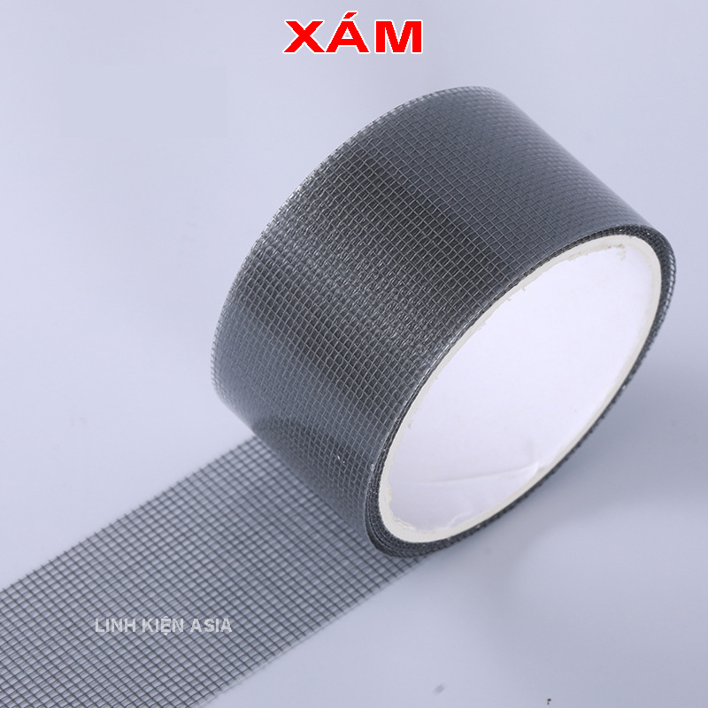 Băng keo lưới vá cửa sổ chống muỗi và côn trùng bản rộng 5cm dài 2 mét