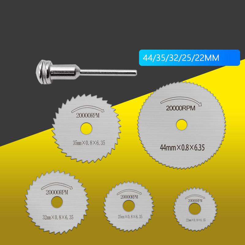 Bộ 6 thiết bị cưa Lưỡi Cưa Tròn bằng thép tốc độ cao cắt gỗ cắt nhựa