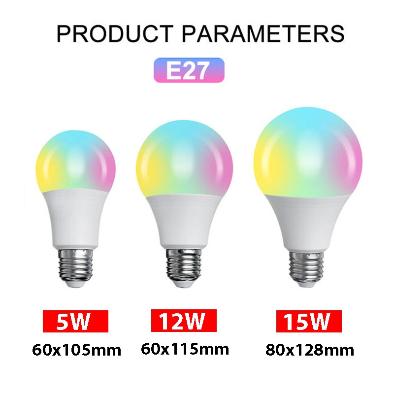 Bóng đèn đổi màu RGB 12W E27-220V remote điều khiển từ xa