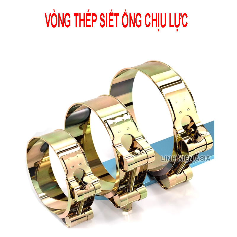 Vòng siết ống mạ kẽm chắc chắn, kẹp ống chịu lực sắt dày