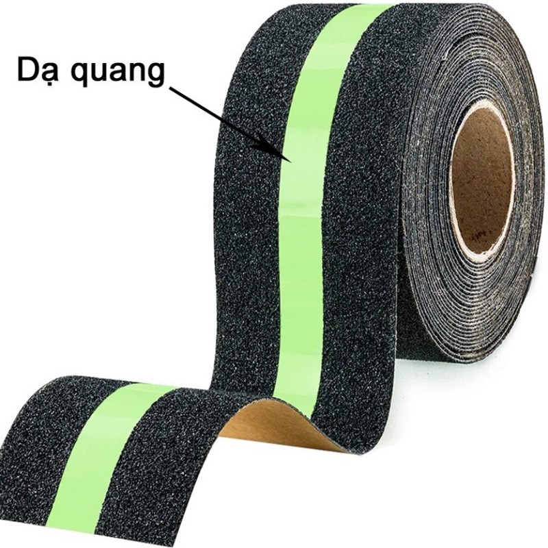 Cuộn băng keo CHỐNG TRƯỢT TRONG SUỐT, TRẮNG 5Mx5CM cho cầu thang - dán nền chống trơn trượt 5 mét
