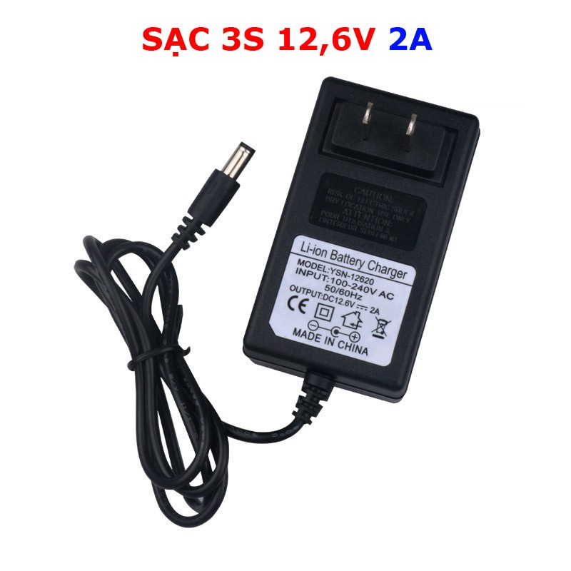 Bộ sạc pin Lithium 18650 2S 3S 4S (có đèn báo đầy)
