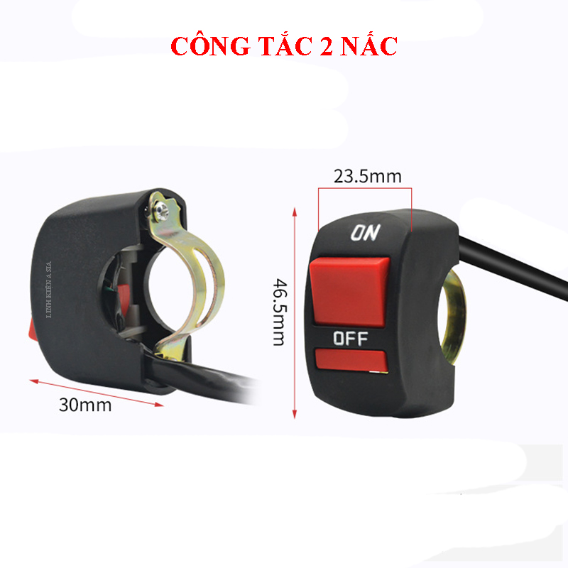 Công tắc đèn pha xe máy, công tắc 2 nấc/ 3 nấc gắn ghi đông xe đạp điện, xe mô tô