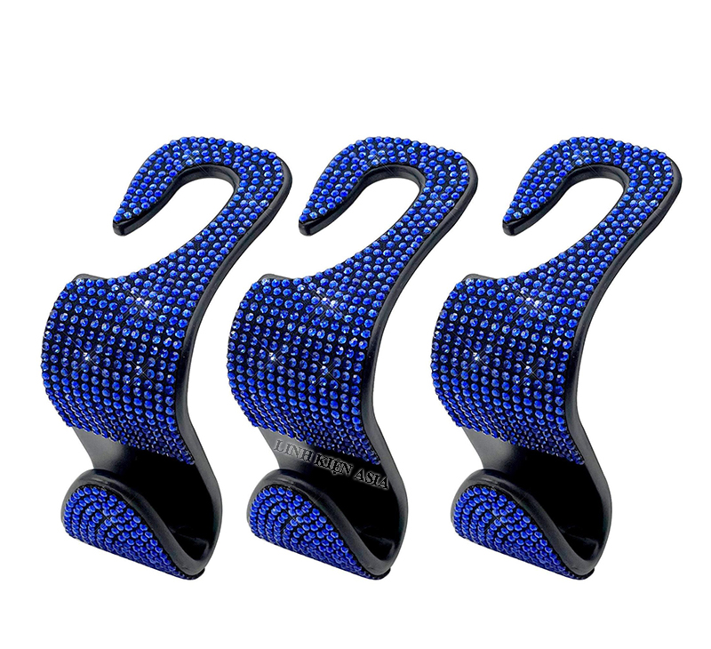 Móc treo đồ lưng ghế ô tô đa năng trang trí họa tiết kim cương