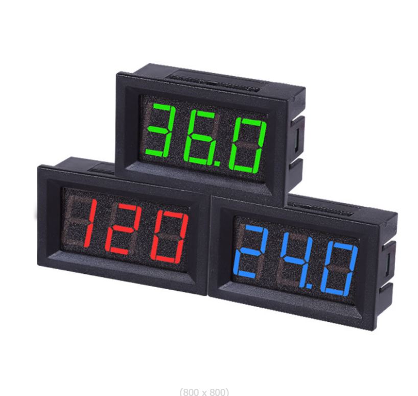 Đồng hồ led MAX30V - đo vôn DC tối đa 30V 48x29mm XANH LAM