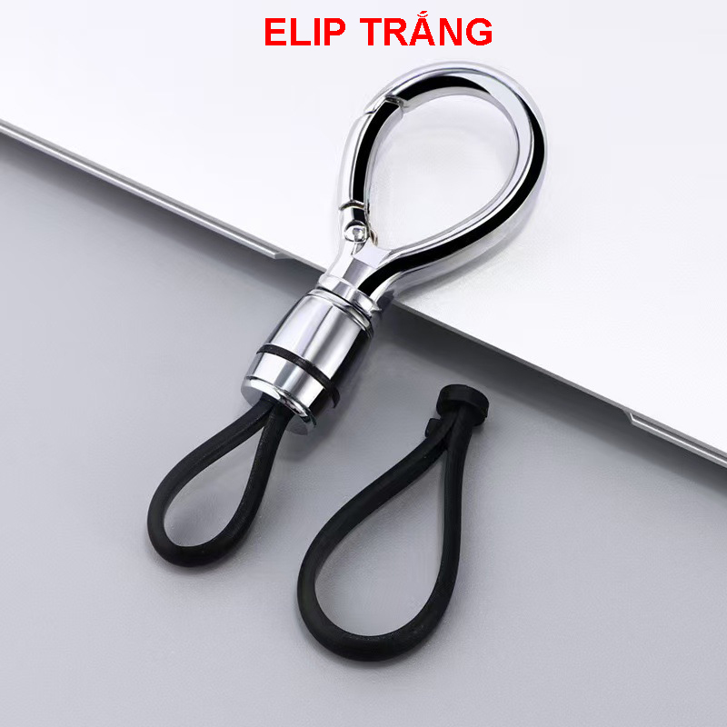 Móc treo chìa khóa ô tô đeo thắt lưng Elip, hình tròn có khóa
