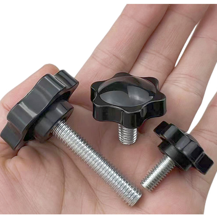 Vít dài đầu nhựa cánh hoa vặn tay ren M4 M5 M6 M8 inox