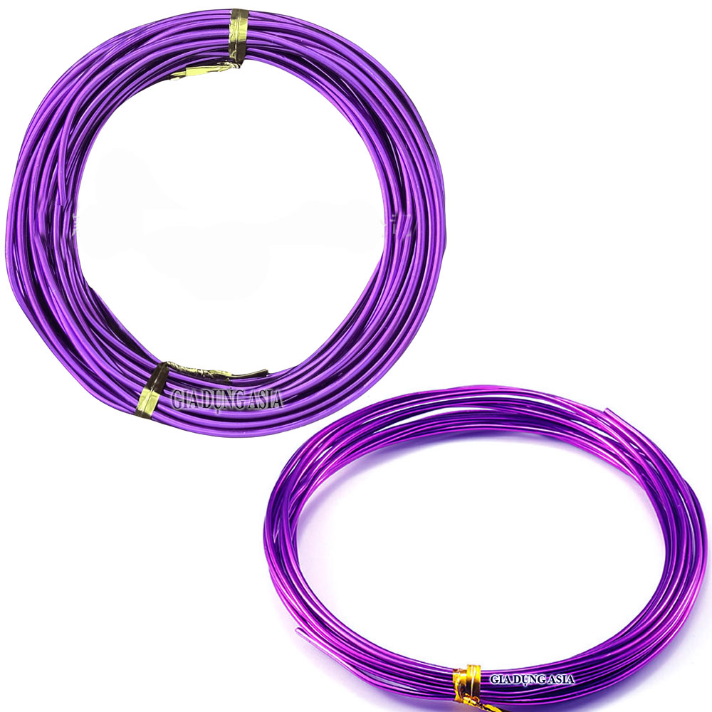 Cuộn 5 mét dây nhôm uốn làm mỹ thuật handmade màu sắc đa dạng