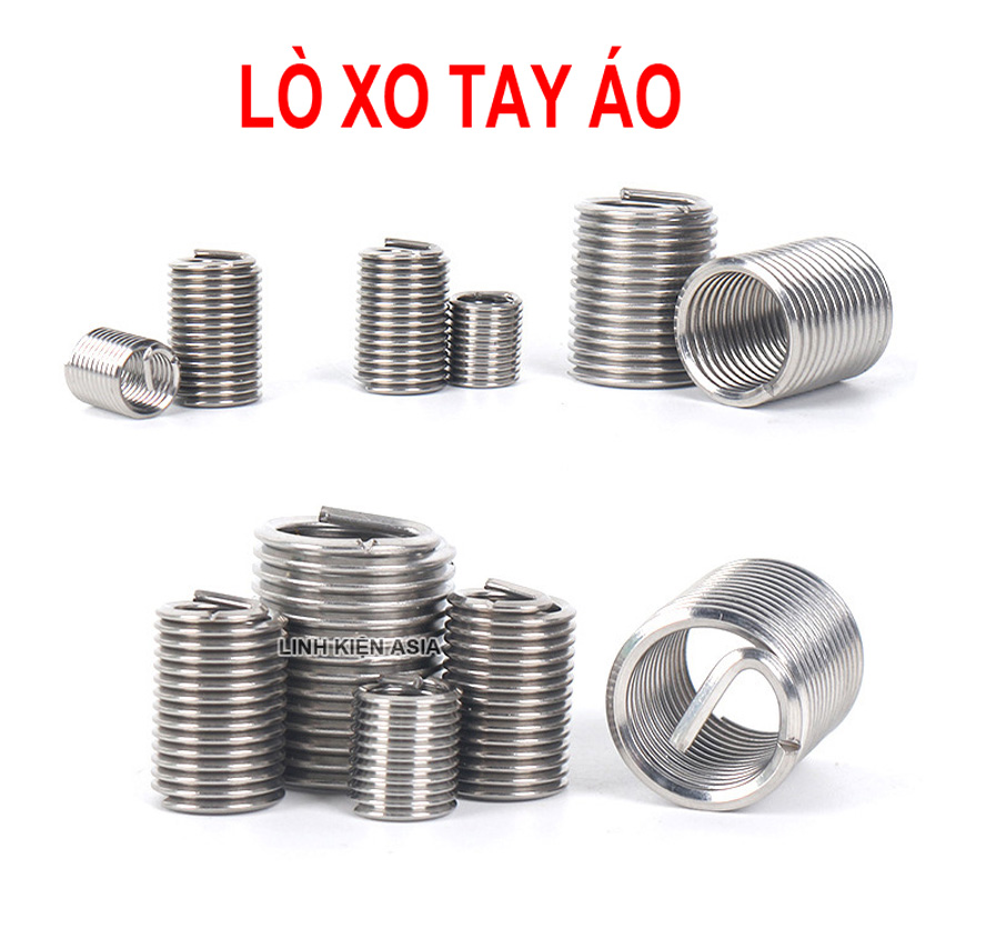 Lò xo tay áo inox 304, tạo ren giả, ren cấy Helicoil (Coil Inserts)