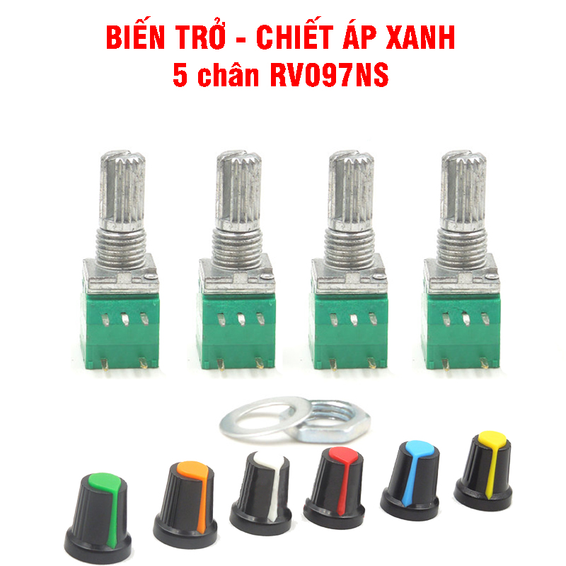 Chiết áp điều khiển volume / Biến trở có công tắc RV097NS đơn 5 chân